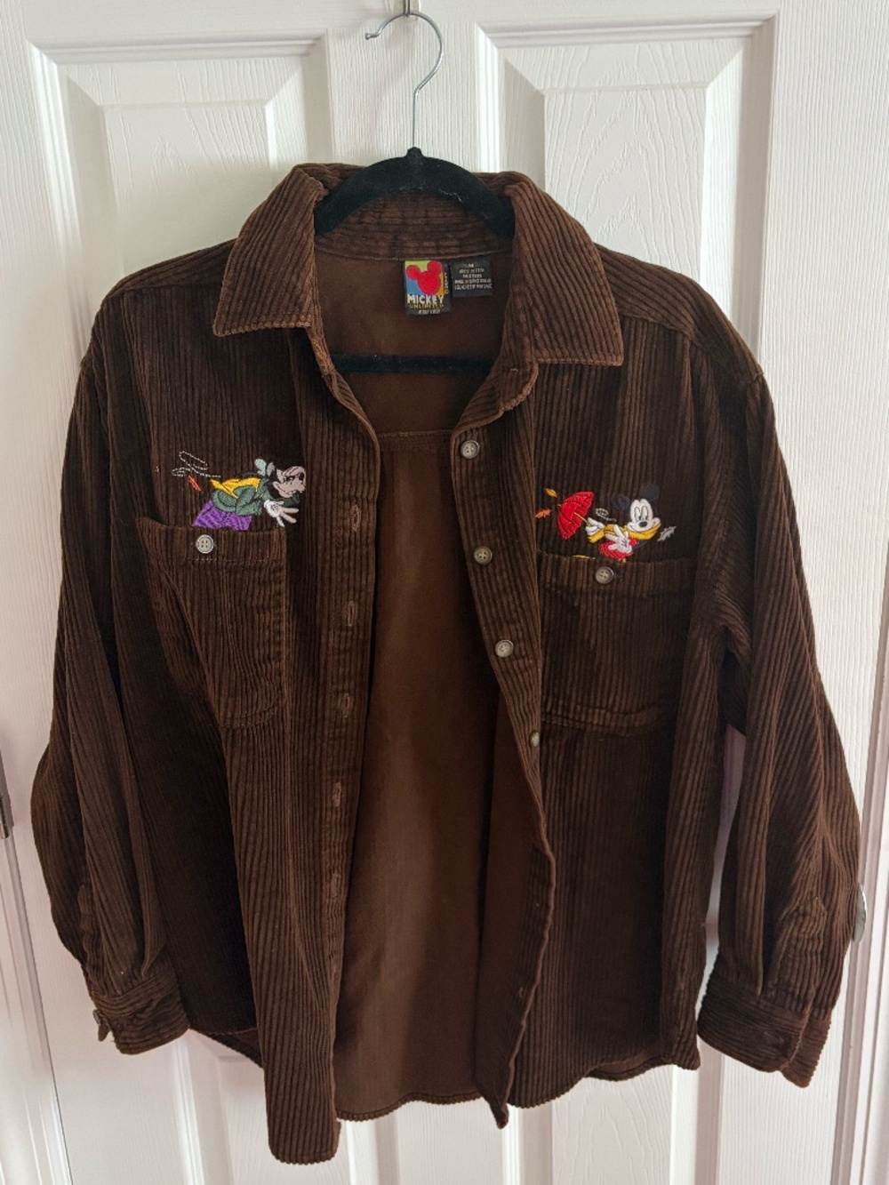 Vintage 80's women's Disney corduroy button down size M